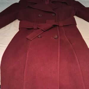 Nicole Miller Deep Red Trench Coat